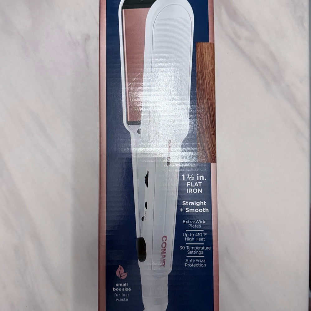 Conair White and Pink Flat Iron